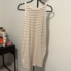 Old Navy Tan and White Striped Top